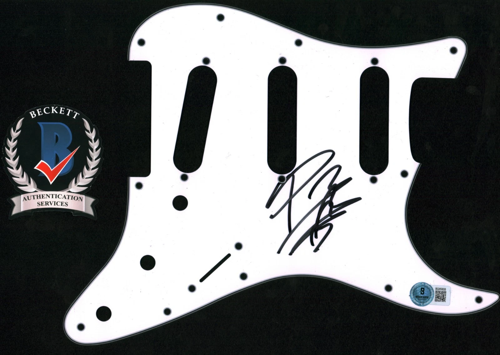 POST MALONE SIGNED PICK GUARD STRAT GUITAR RAPPER COUNTRY BAS LOA COA BECKETT