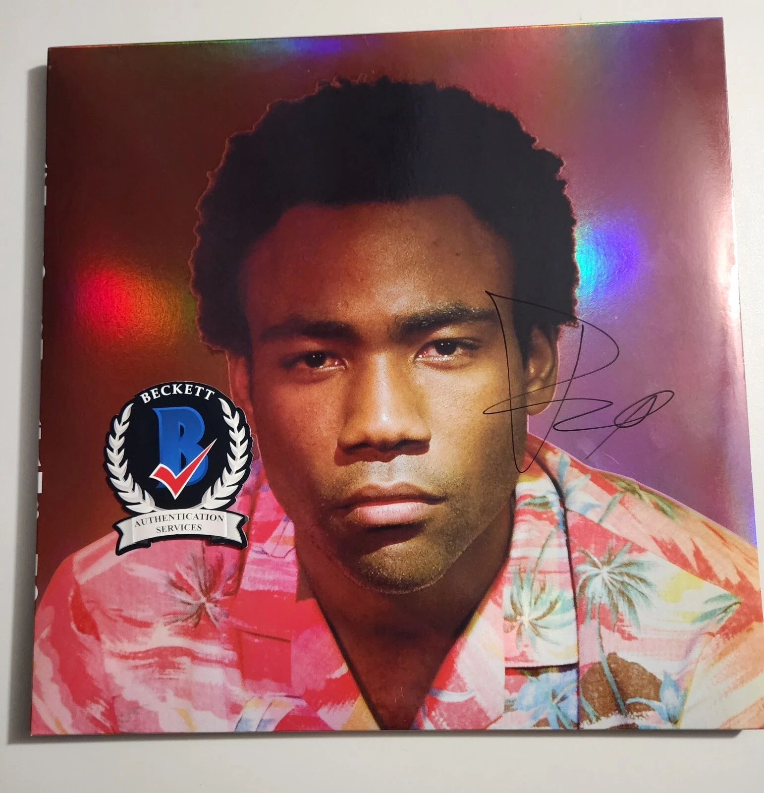 DONALD GLOVER CHILDISH GAMBINO SIGNED BECAUSE THE INTERNET VINYL BECKETT BAS COA