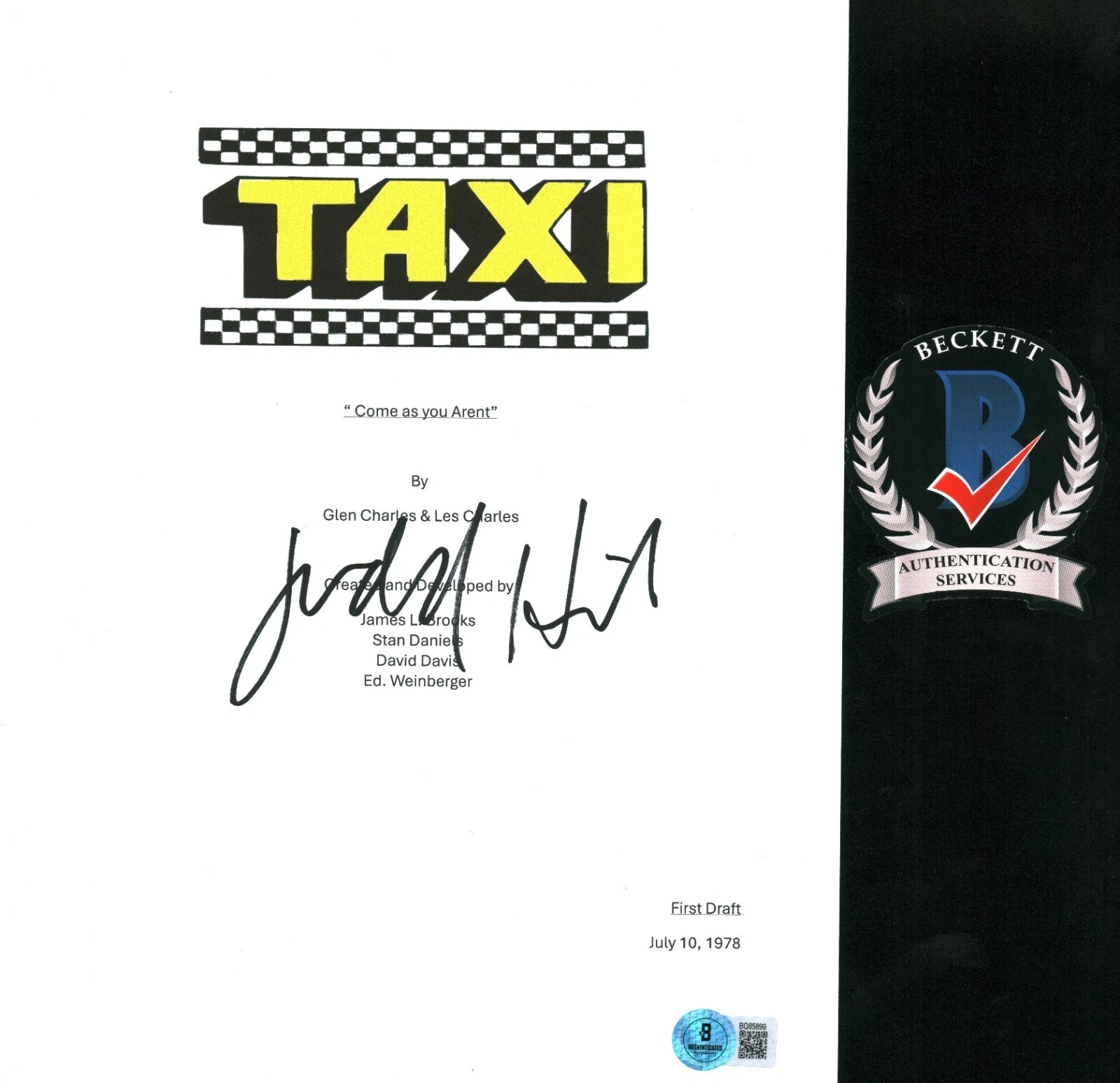Judd Hirsch Signed Autograph Taxi Full Episode Script Alex Reiger BAS COA