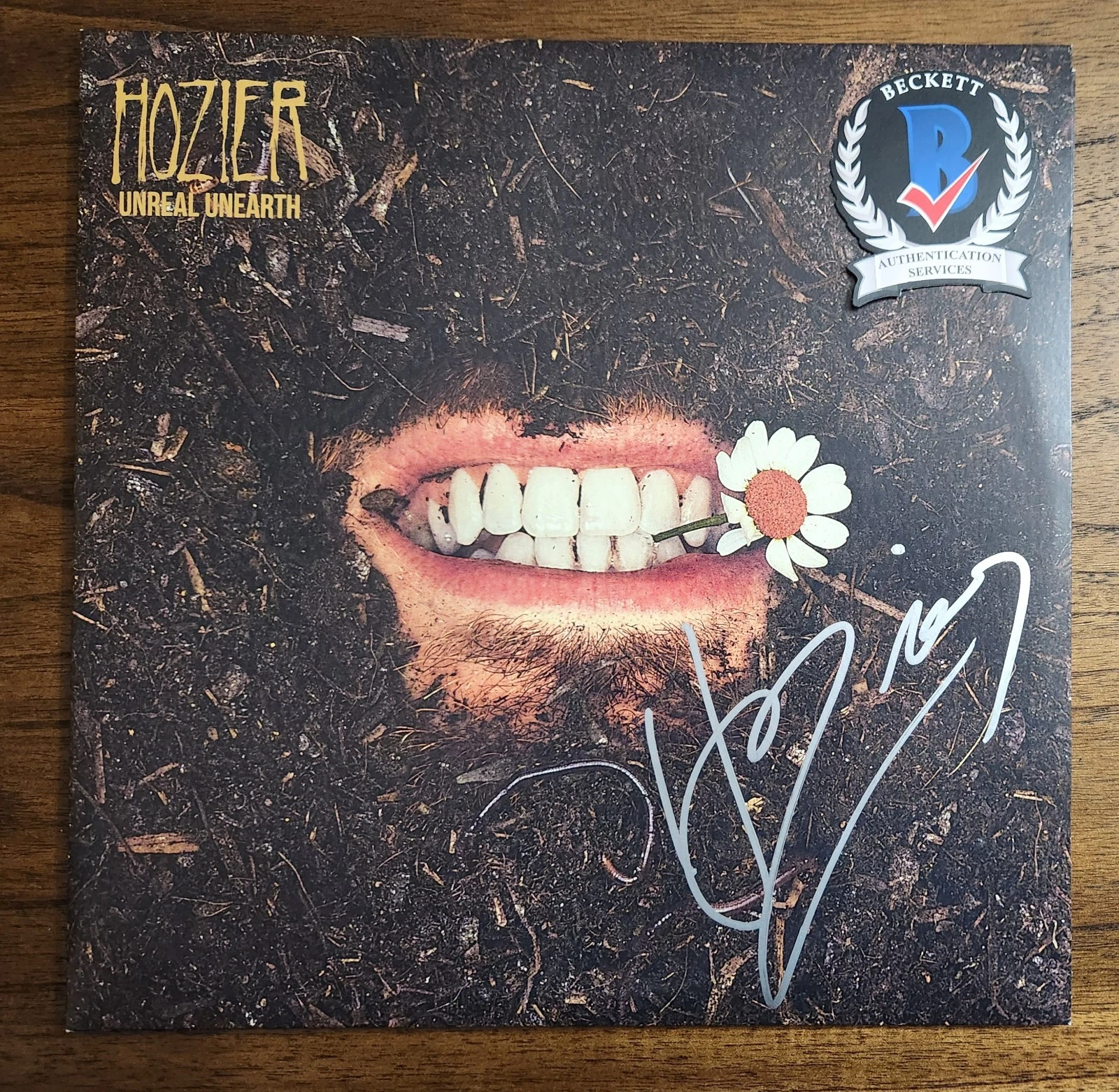 HOZIER SIGNED UNREAL UNEARTH VINYL LP TO SWEET SINGER BECKETT BAS COA