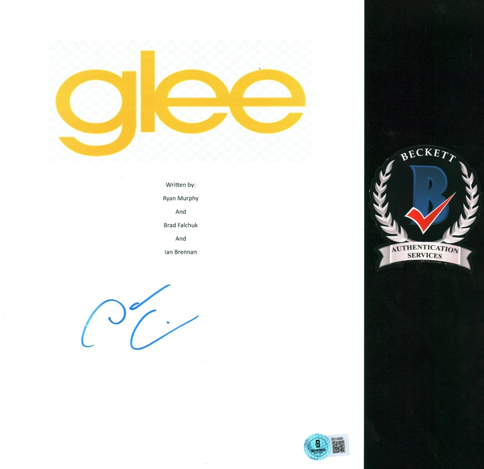 Darren Criss Signed Glee Blaine Anderson Full Pilot Script Beckett COA