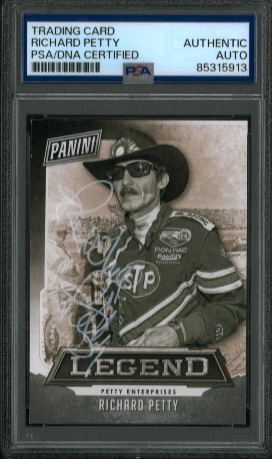 Richard Petty Signed Panini National Racing Legend Autographed PSA/DNA