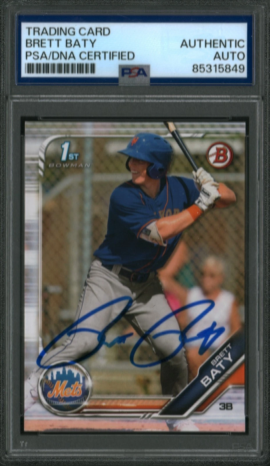 Brett Baty Signed Bowman First Rookie Topps Mets Slugger Autographed PSA/DNA