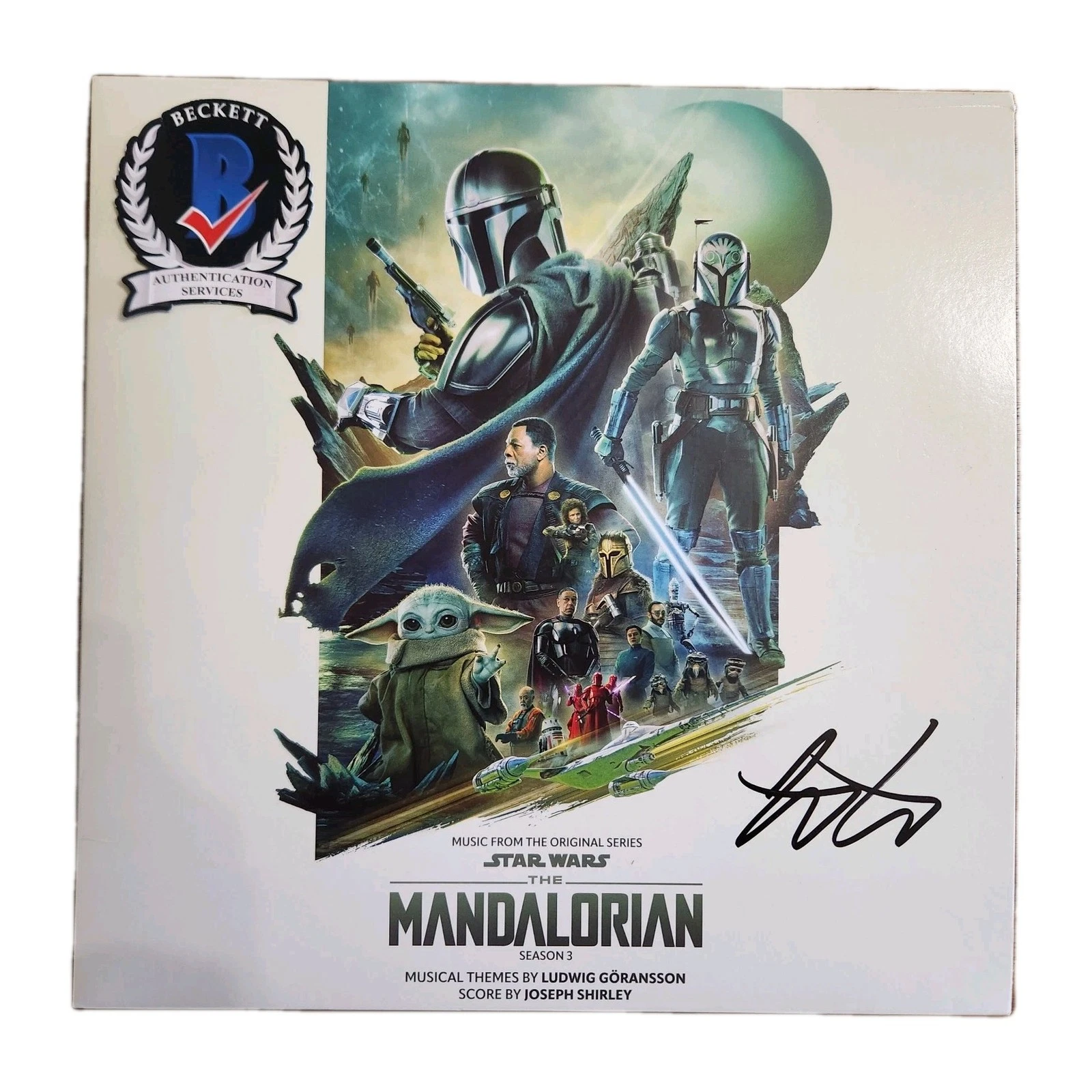 Ludwig Goransson SIGNED The Mandalorian Vinyl Legendary Composer  RARE BAS COA