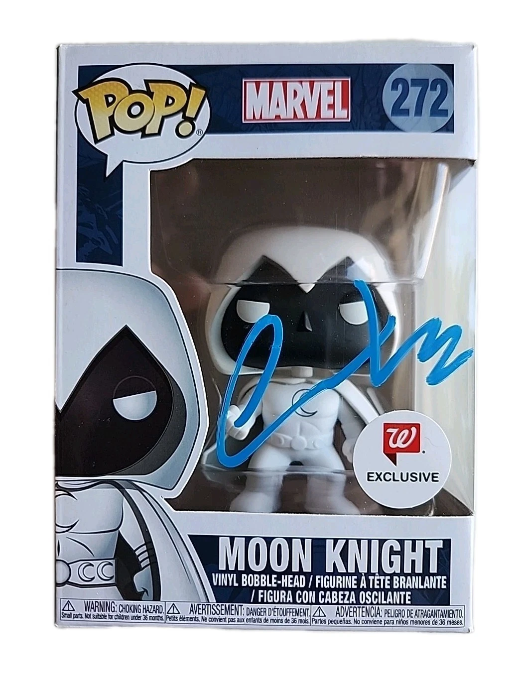 Oscar Isaac Signed Moon Knight Marvel Exclusive Funko Pop 272 Mr.knight BAS COA