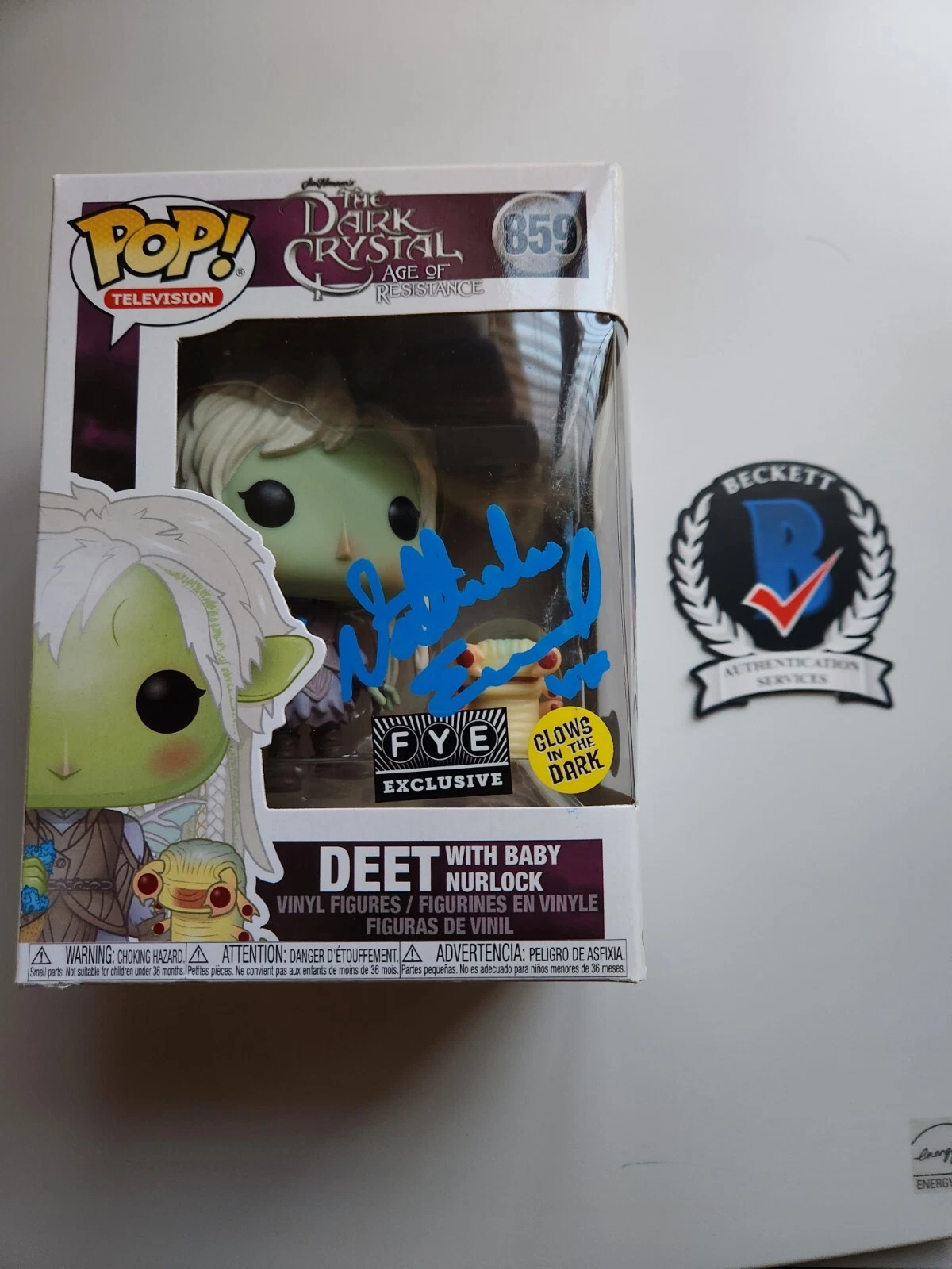 NATHALIE EMMANUEL SIGNED DARK CRYSTAL DEET FUNKO POP BECKETT BAS COA 859