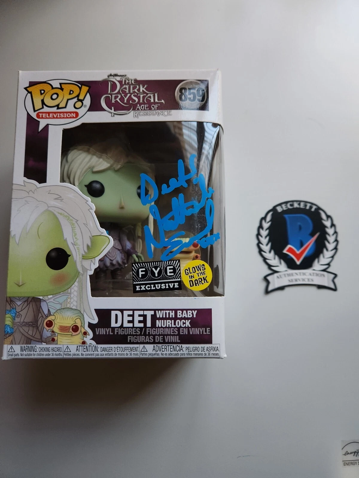 NATHALIE EMMANUEL SIGNED DARK CRYSTAL DEET FUNKO POP BECKETT BAS COA 859