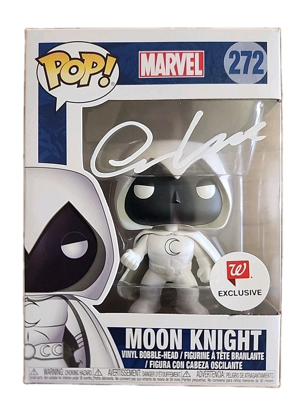 Oscar Isaac Signed Moon Knight Marvel Exclusive Funko Pop 272 Mr.knight BAS COA
