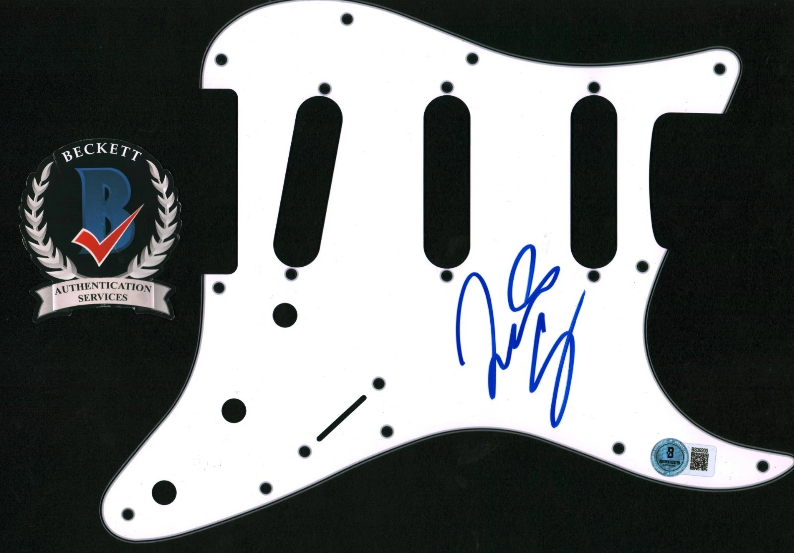 LEWIS CAPALDI SIGNED PICK GUARD STRAT GUITAR SOMEONE YOU LOVED BAS COA BECKETT