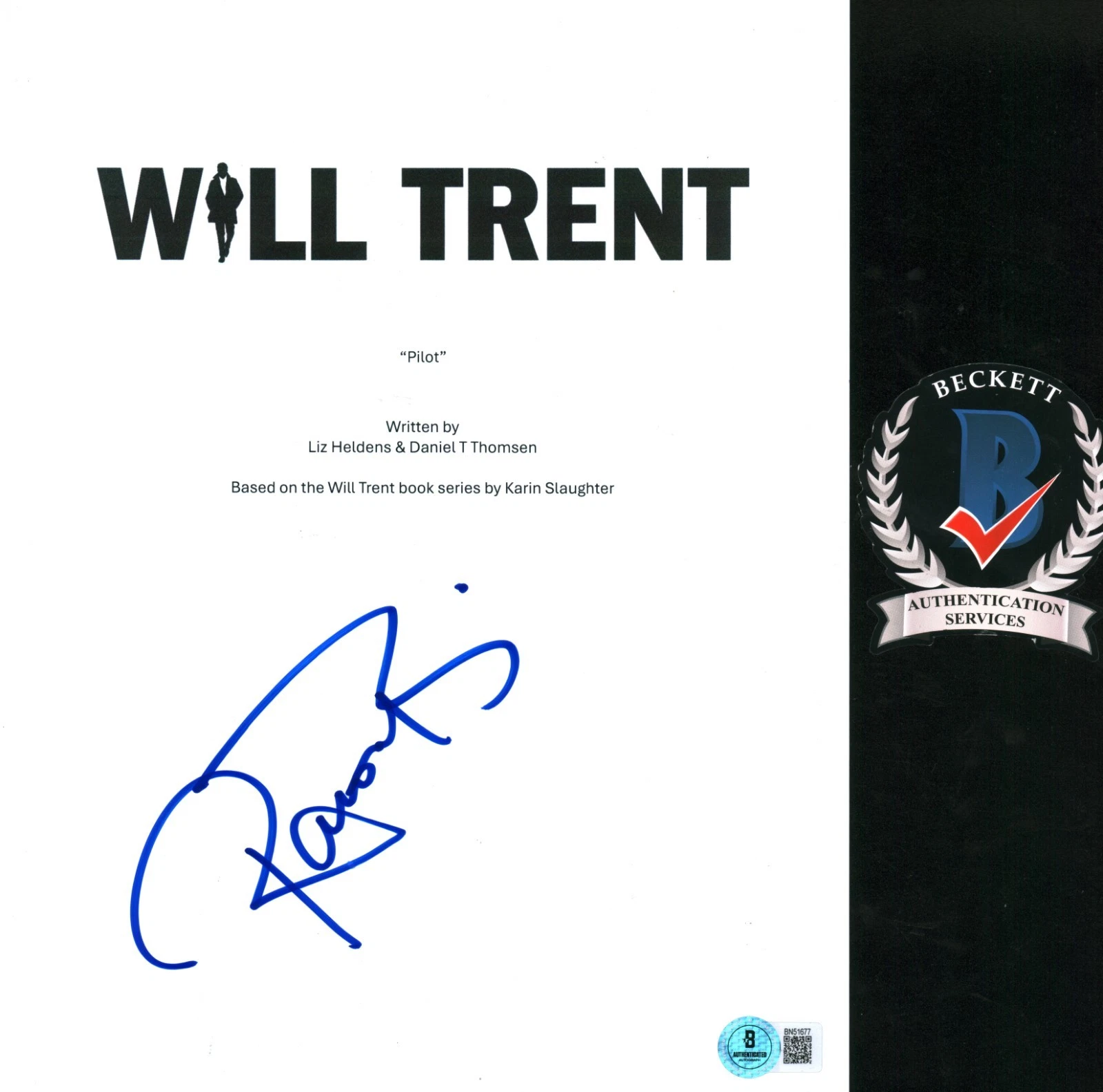 Ramon Rodriguez Signed Will Trent Full Pilot Script Star Actor Beckett COA BAS