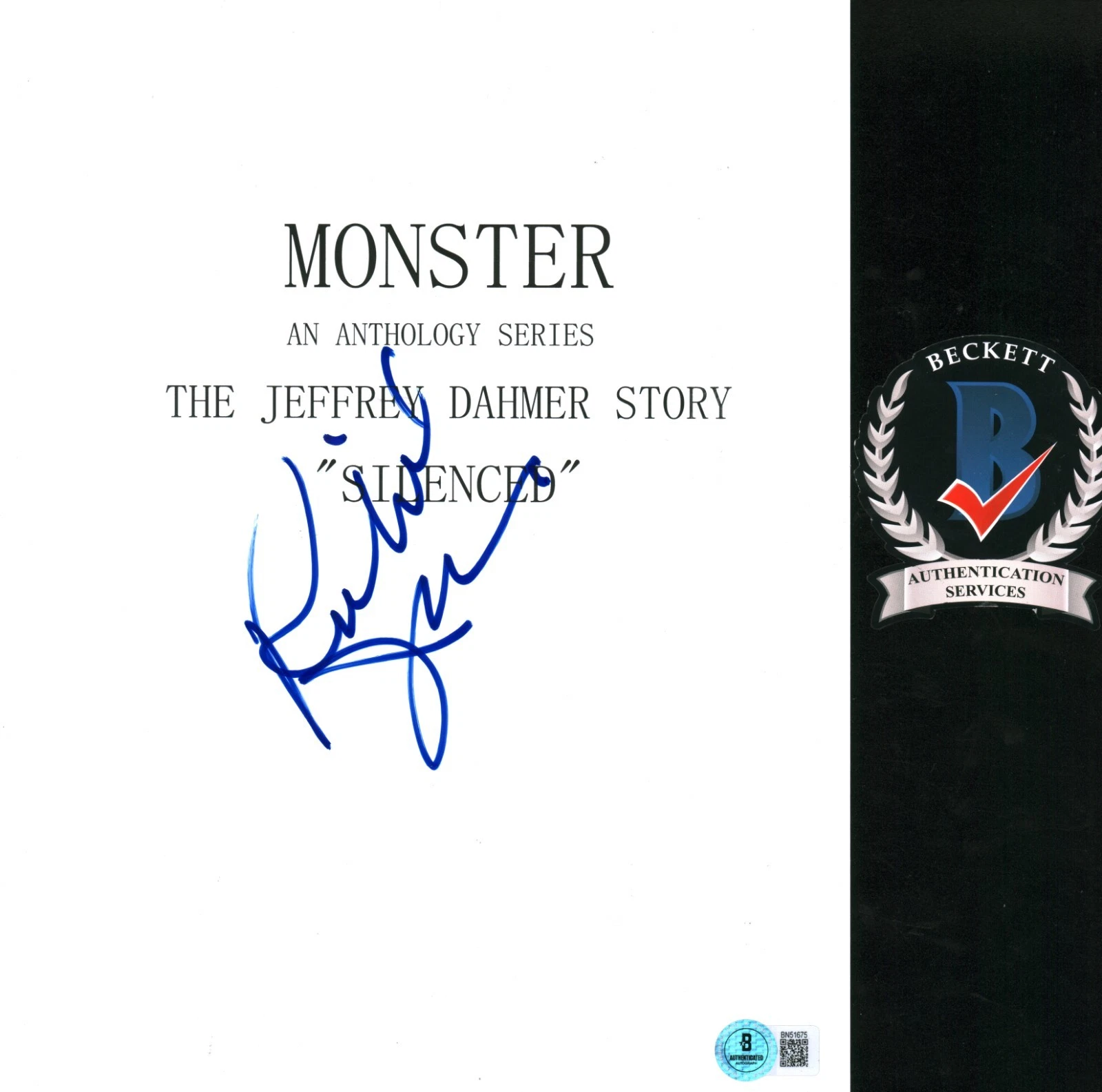 Richard Jenkins Signed Monster Dahmer Full Episode Script Ryan Murphy COA BAS