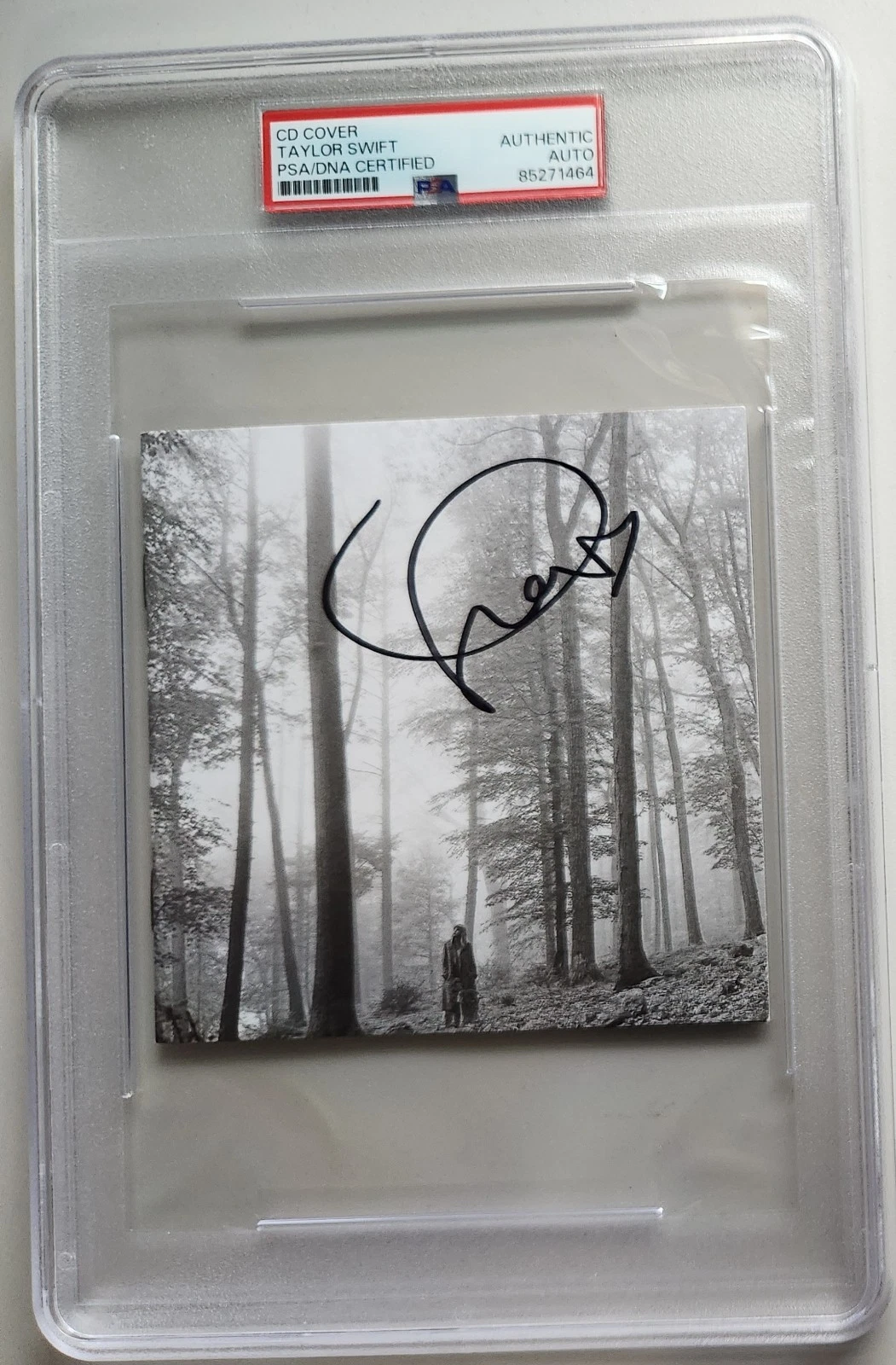 TAYLOR SWIFT SIGNED FOLKLORE CD MIDNIGHTS ERAS TOUR FORTNITE PSA SLAB COA RARE