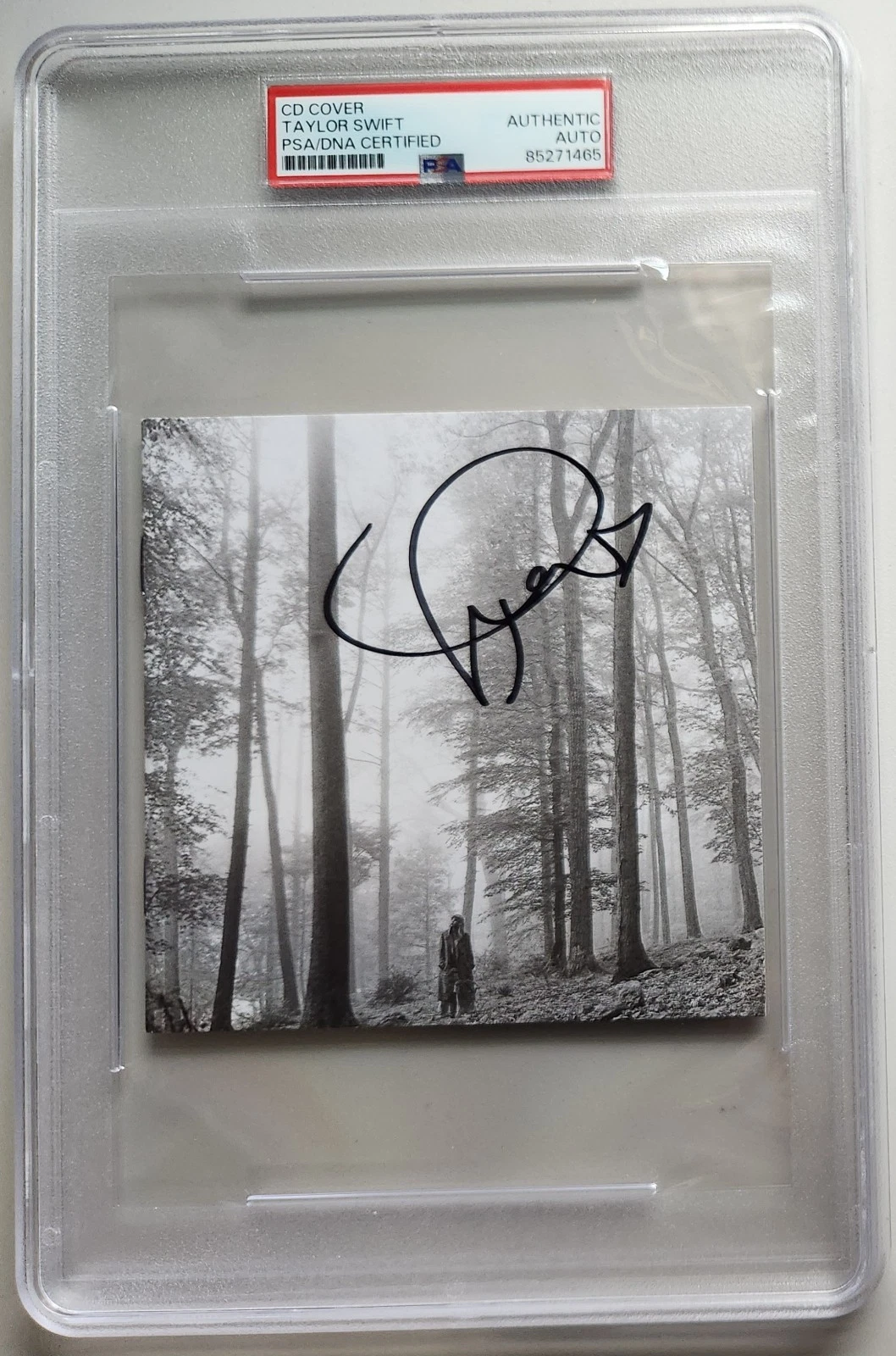TAYLOR SWIFT SIGNED FOLKLORE CD MIDNIGHTS ERAS TOUR FORTNITE PSA SLAB COA RARE