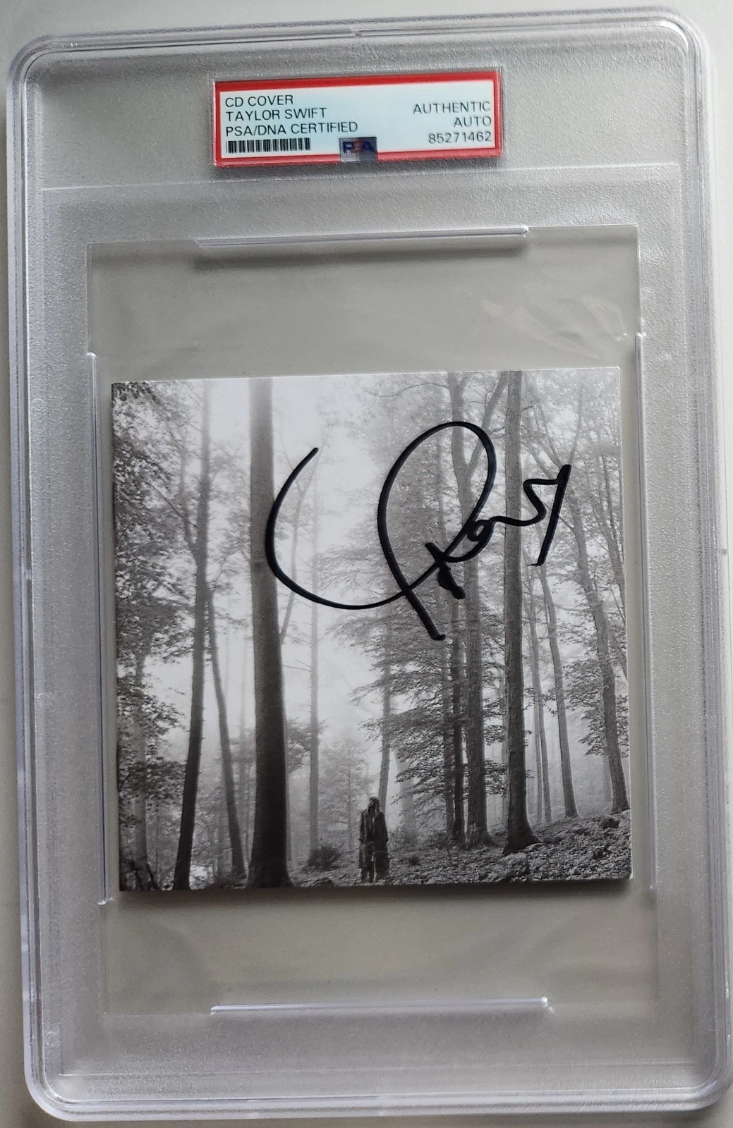 TAYLOR SWIFT SIGNED FOLKLORE CD MIDNIGHTS ERAS TOUR FORTNITE PSA SLAB COA RARE