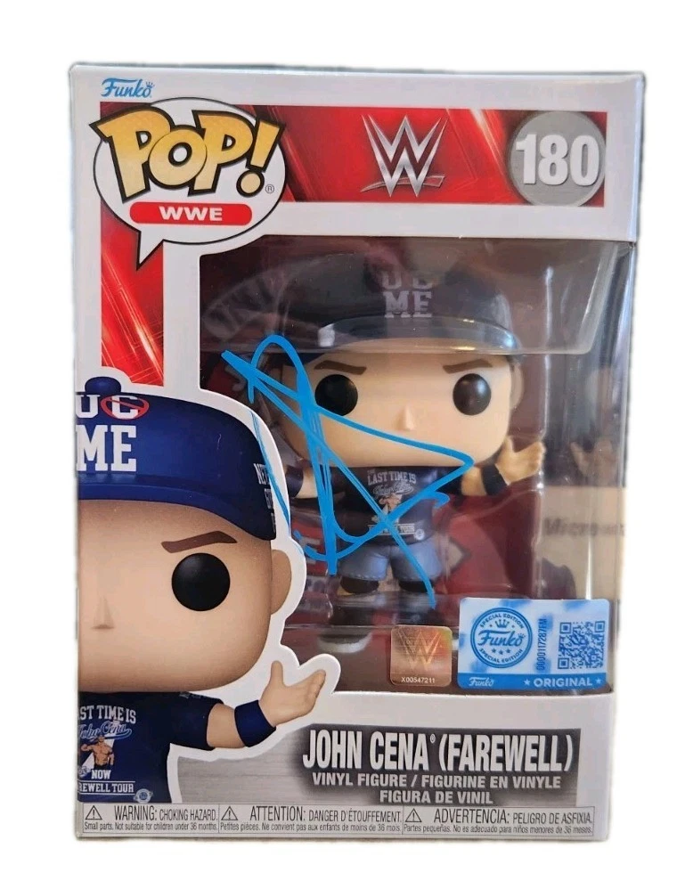JOHN CENA SIGNED WWE LEGEND FAREWELL TOUR WRESTLEMANIA FUNKO 76 BECKETT BAS COA COLLECTIBLE MEMORABILIA