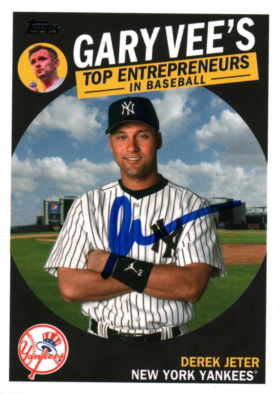 Gary Vaynerchuk Vee Signed 2019 Topps Entrepreneurs Autographed w/ Derek Jeter