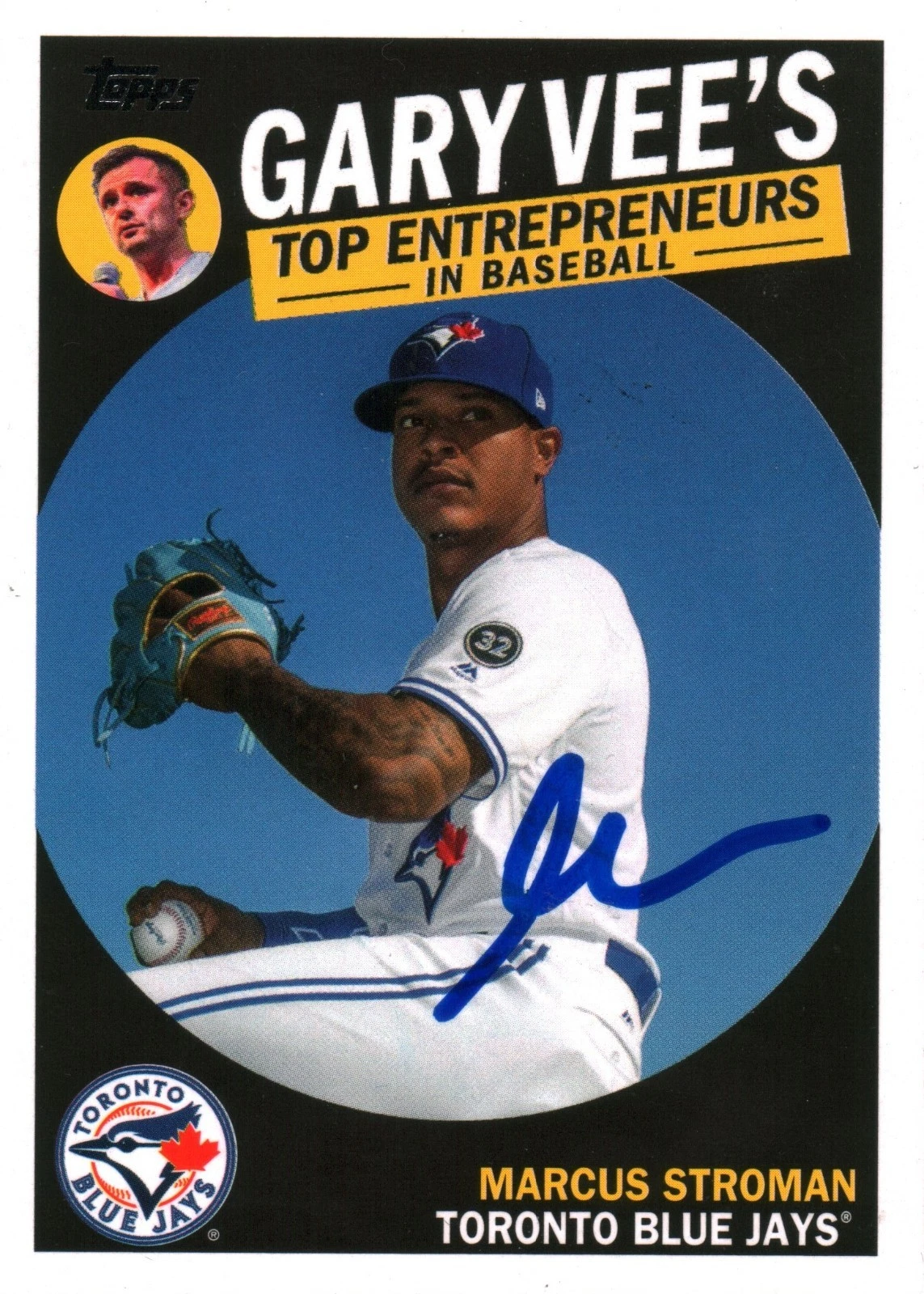 Gary Vaynerchuk Vee Signed 2019 Topps Entrepreneurs Autograph w/ Marcus Stroman