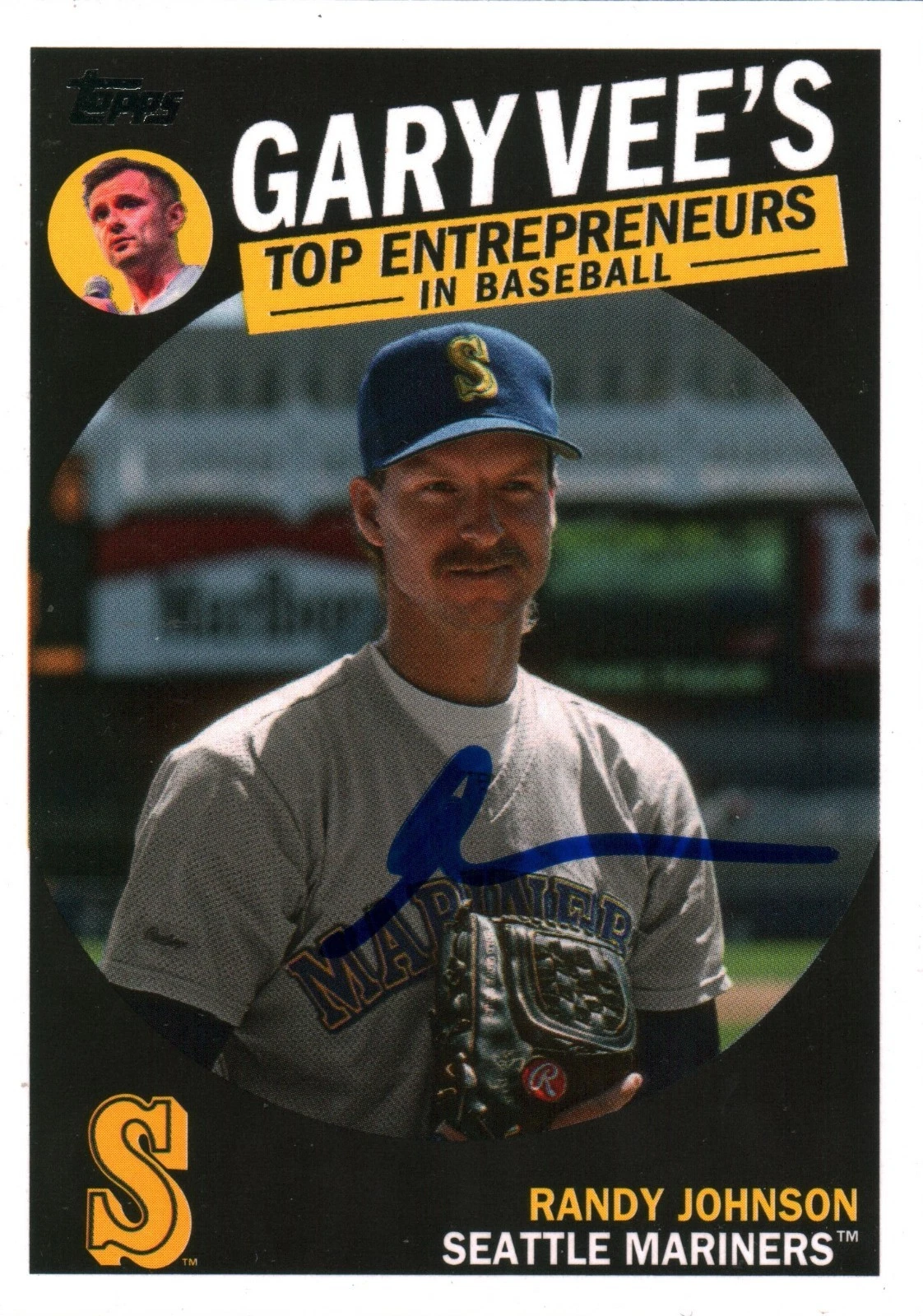 Gary Vaynerchuk Vee Signed 2019 Topps Entrepreneurs Autographed w/ Randy Johnson