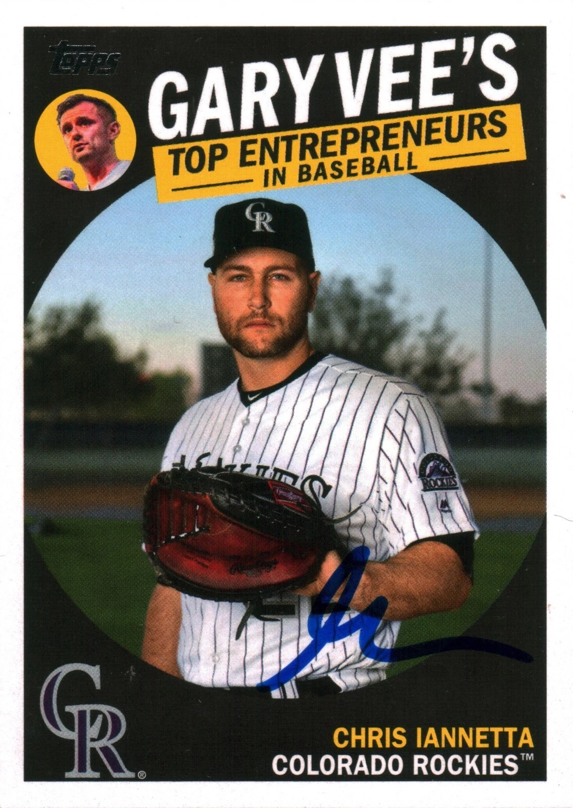 Gary Vaynerchuk Vee Signed 2019 Topps Entrepreneurs Autographed w/ Chris Ianetta