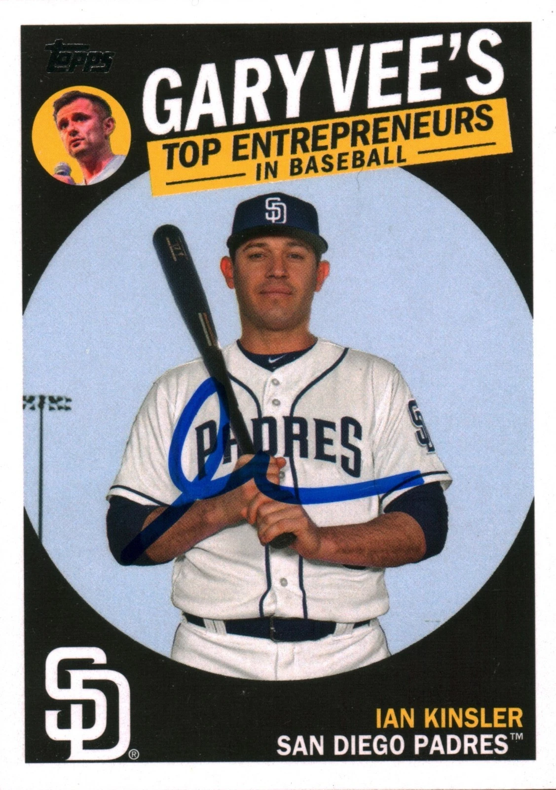 Gary Vaynerchuk Vee Signed 2019 Topps Entrepreneurs Autographed w/ Ian Kinsler