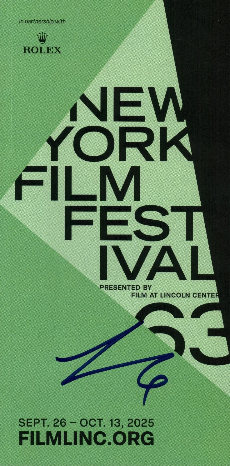 LUCA GUADGNINO SIGNED AFTER THE HUNT NYFF PROGRAM NEW YORK FILM FESTIVAL BAS COA COLLECTIBLE MEMORABILIA