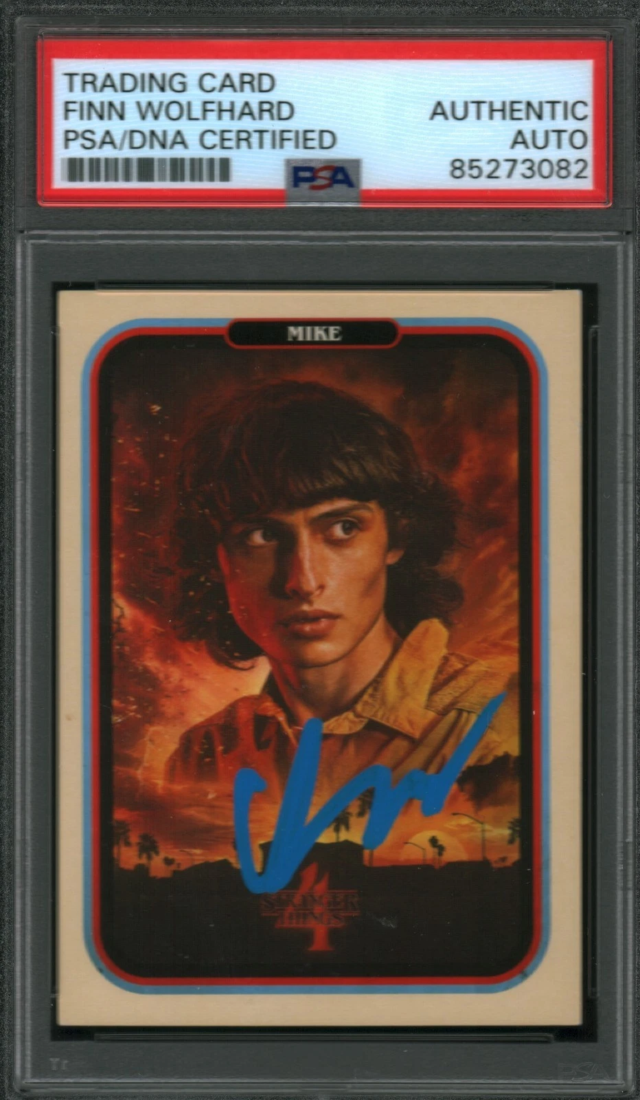 FINN WOLFHARD SIGNED STRANGER THINGS MIKE TRADING CARD PSA ZEROCOOL SEASON 4