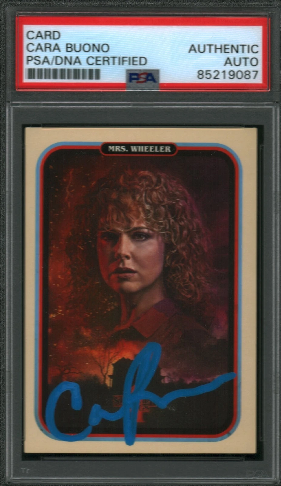 CARA BUONO SIGNED STRANGER THINGS NANCY TRADING CARD PSA ZEROCOOL SEASON 4