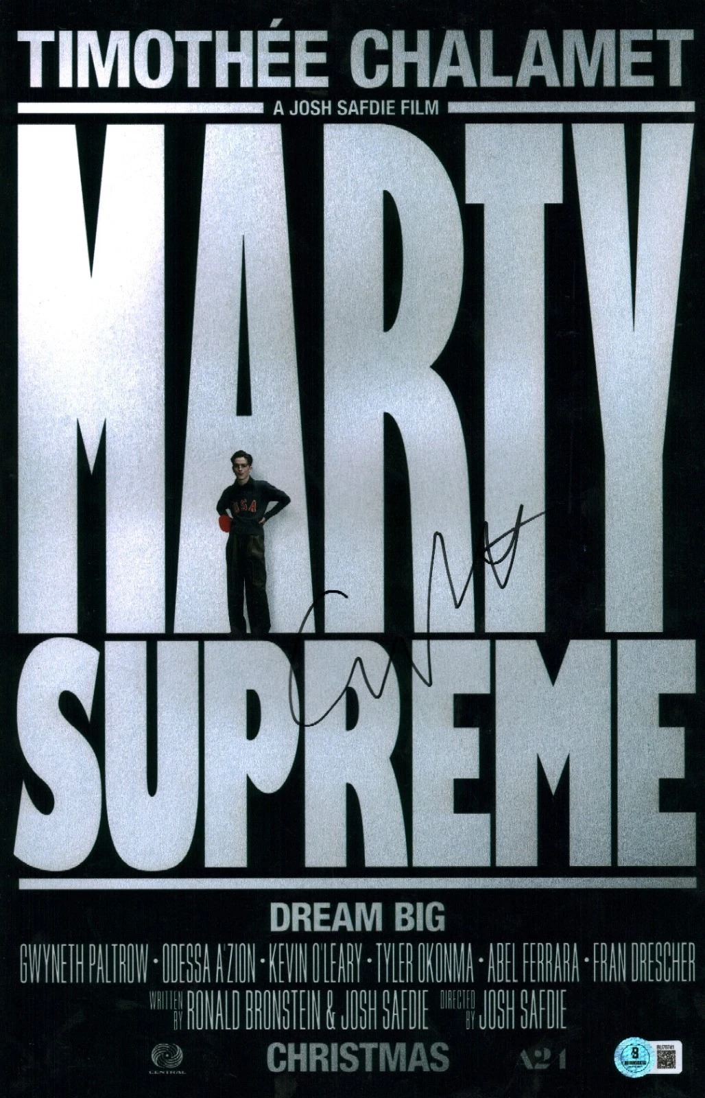 GWYNETH PALTROW SIGNED AUTOGRAPHED MARTY SUPREME 11×17 PHOTO DREAM BIG BAS COA COLLECTIBLE MEMORABILIA