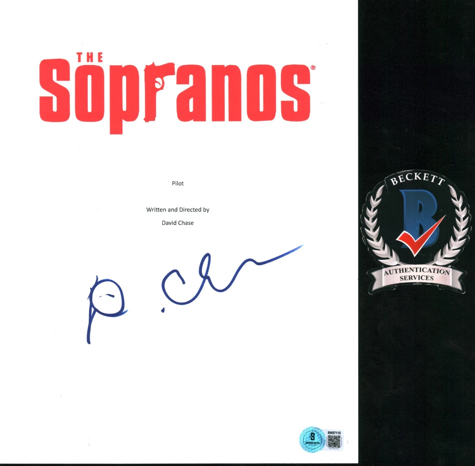 David Chase Signed Autograph The Sopranos Pilot Script Screenplay w/ Beckett COA