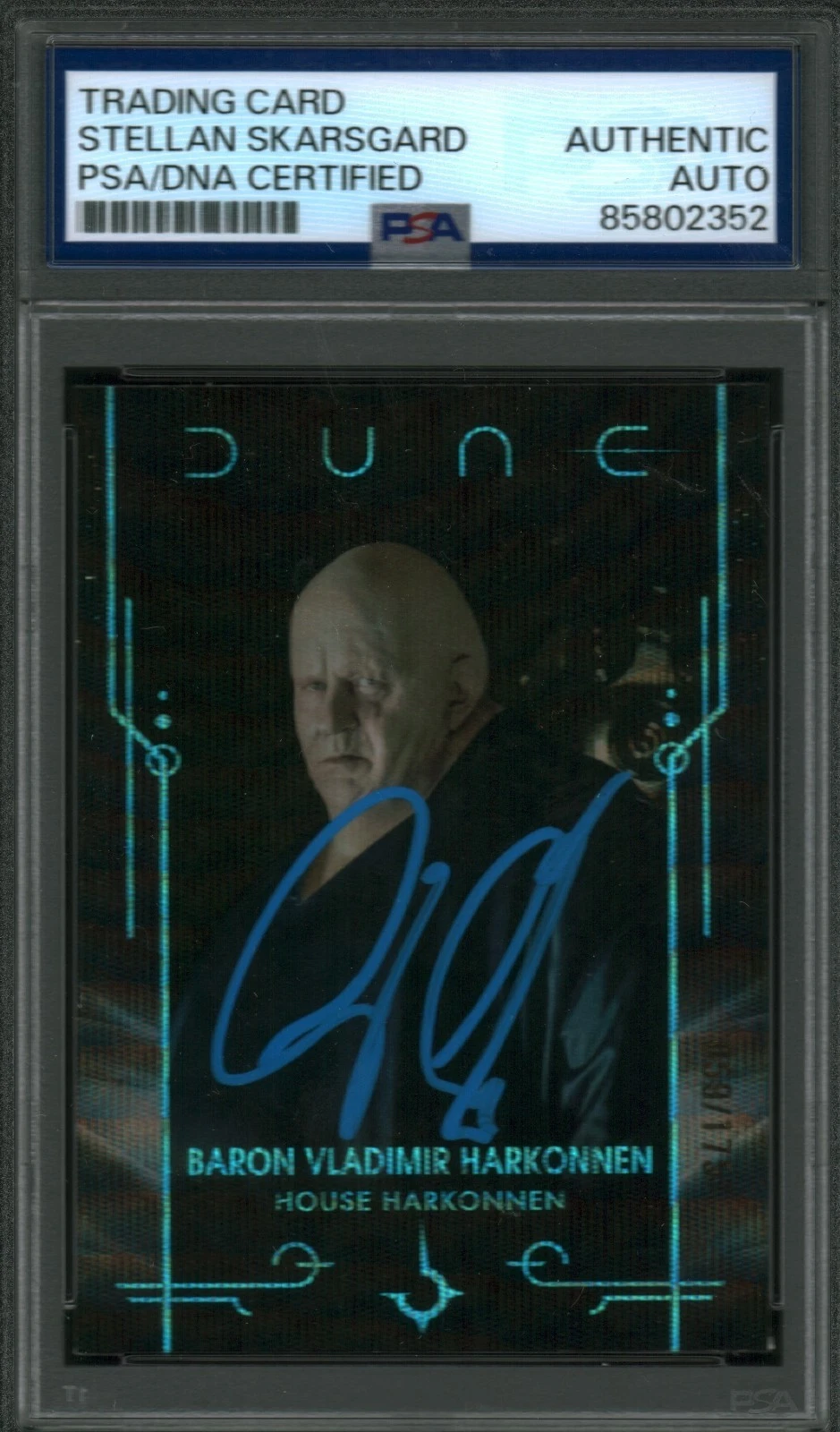 STELLAN SKARSGARD SIGNED DUNE TRADING CARD BARRON HARKONEN PSA/DNA NUMBERED /175 COLLECTIBLE MEMORABILIA