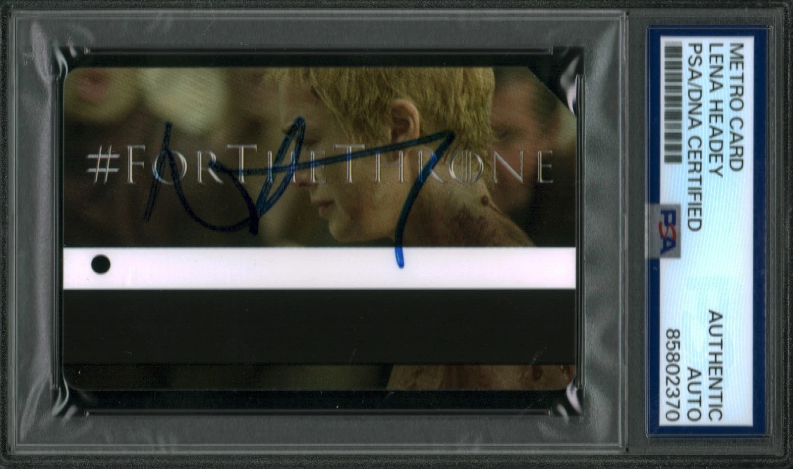 Lena Headey Signed Game Of Thrones Cersei Metro Card Limited Edition PSA/DNA