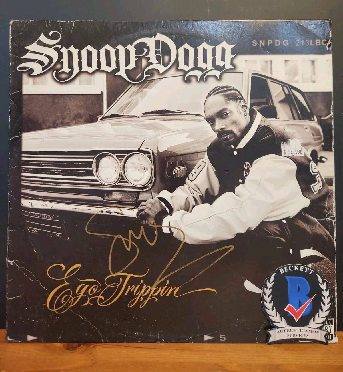 Snoop Dogg Signed Ego Trippin Vinyl Sleeve Only RARE READ LOOK rapper BAS COA