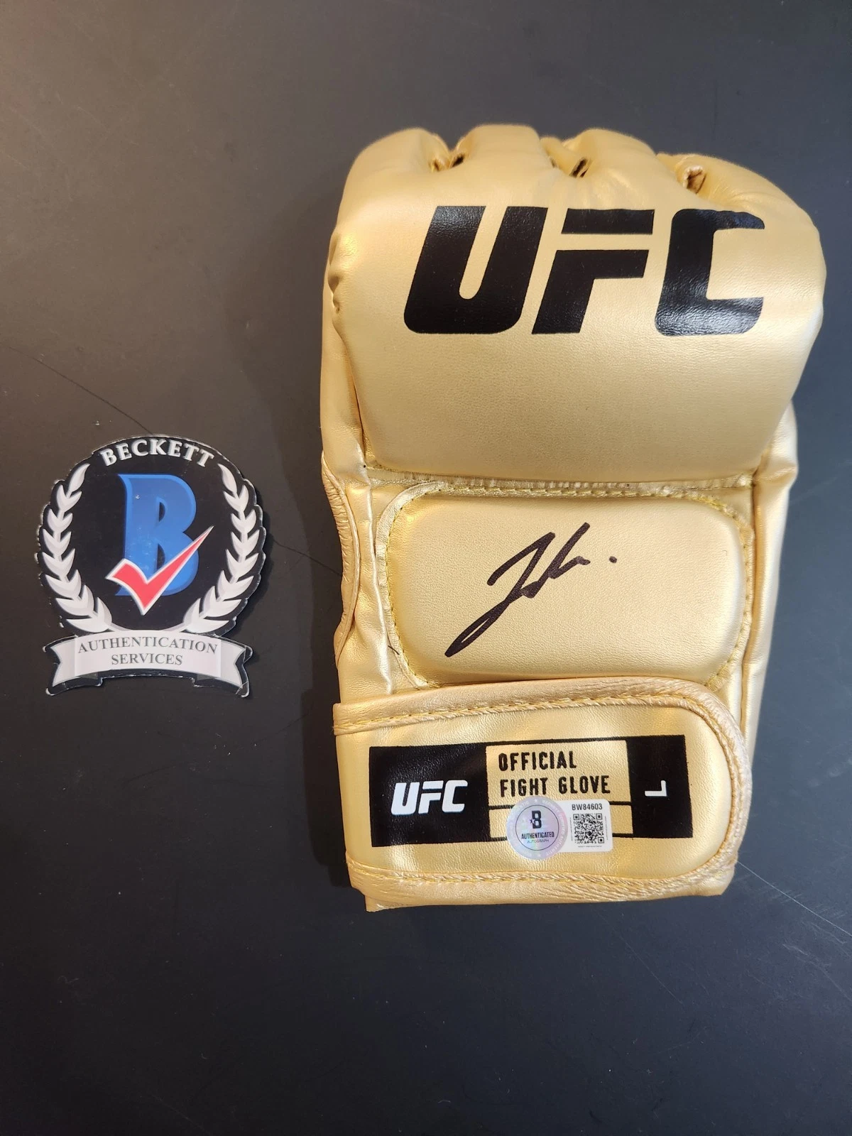Joshua Van Signed Autographed UFC Gold Glove Champion Fearless Beckett Coa BAS