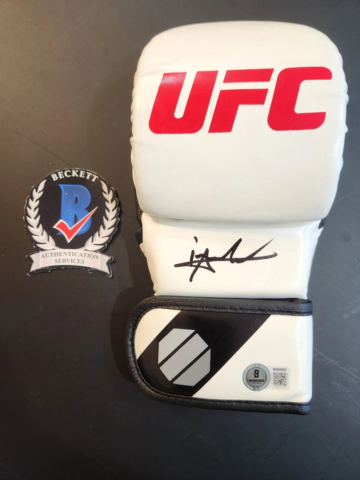 Nassourdine Imavov Signed Autographed UFC Glove French Future Champ COA BAS
