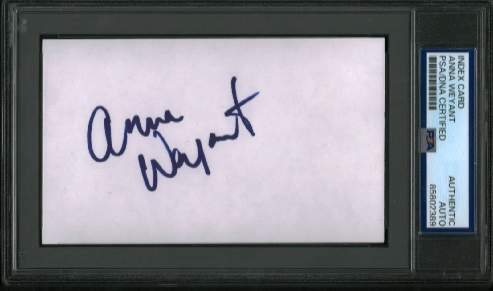 Anna Weyant Signed Index Card Gagosian Beautiful Artist Painter Slab PSA/DNA