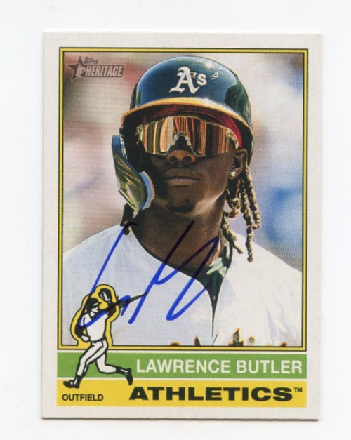 LAWRENCE BUTLER SIGNED 2025 TOPPS HERITAGE BASEBALL CARD AUTO