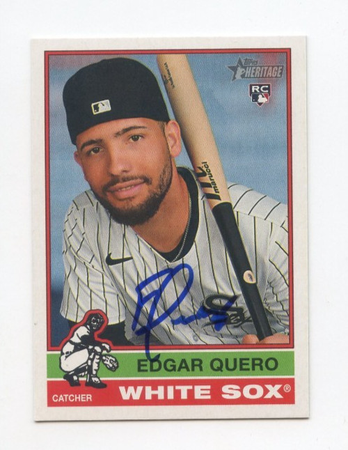 EDGAR QUERO SIGNED AUTOGRAPHED 2025 TOPPS HERITAGE BASEBALL CARD AUTO