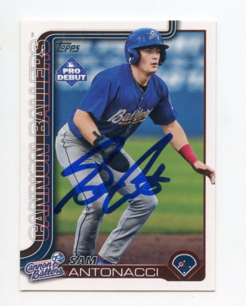 SAM ANTONACCI SIGNED AUTOGRAPHED 2025 TOPPS PRO DEBUT BASEBALL CARD AUTO