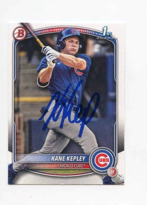 KANE KEPLEY SIGNED AUTOGRAPHED 2025 BOWMAN DRAFT BASEBALL CARD AUTO