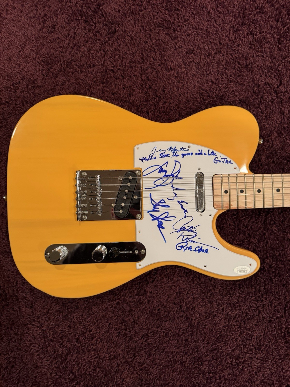 Sly Family Stone Signed Tele Guitar X 7 Sly Freddie Rose Cynthia Greg Jerry JSA