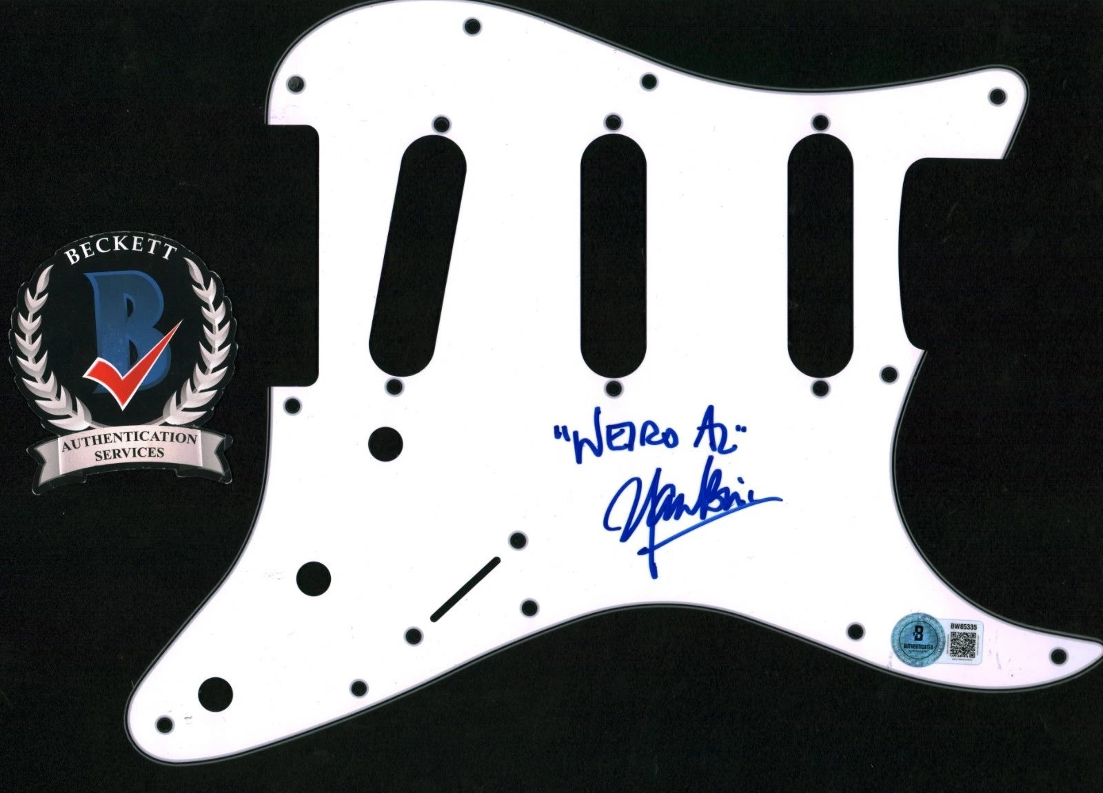 WEIRD AL YANKOVIC SIGNED PICK GUARD PARODY SINGING LEGEND AUTOGRAPH BAS COA