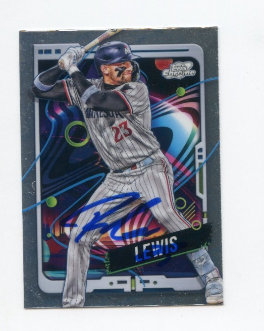 ROYCE LEWIS SIGNED AUTOGRAPHED 2024 TOPPS CHROME COSMIC BASEBALL CARD AUTO