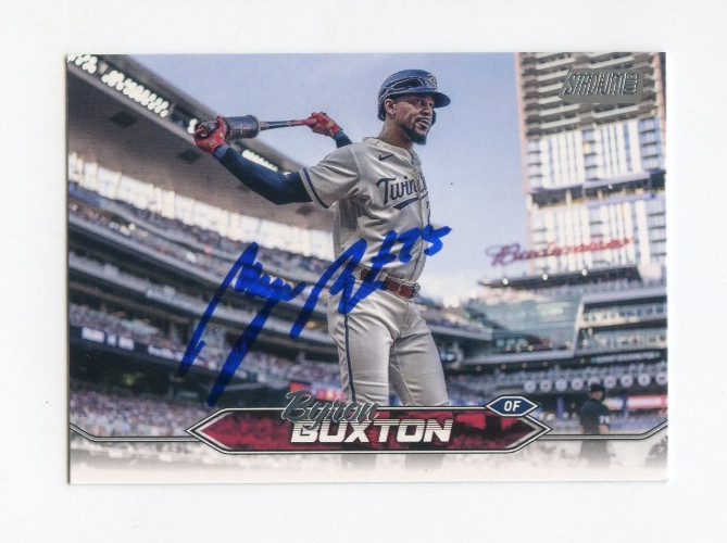 BYRON BUXTON SIGNED 2024 STADIUM CLUB BASEBALL CARD AUTO