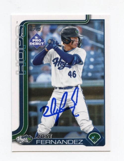 JOSE FERNANDEZ SIGNED AUTOGRAPHED 2025 TOPPS PRO DEBUT BASEBALL CARD AUTO