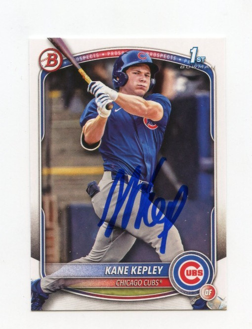 KANE KEPLEY SIGNED AUTOGRAPHED 2025 BOWMAN DRAFT BASEBALL CARD AUTO