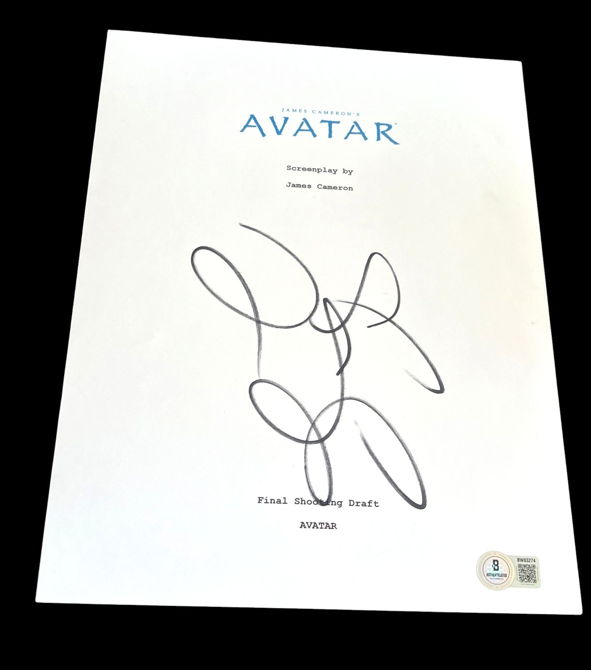 ZOE SALDANA SIGNED AUTOGRAPH MOVIE SCRIPT AVATAR BECKETT BAS AUTO COA RARE D