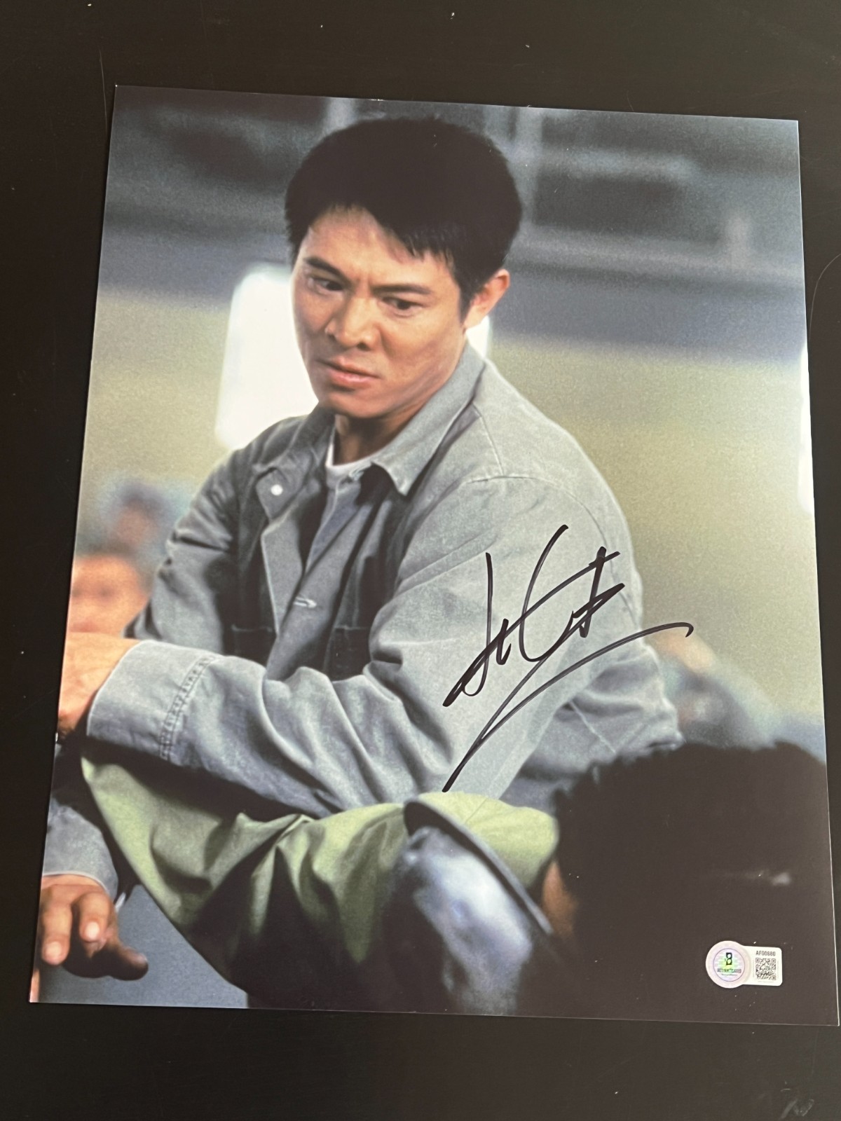 JET LI SIGNED AUTOGRAPH 11x14 PHOTO FIST OF LEGEND ROMEO MUST DIE BECKETT BAS D