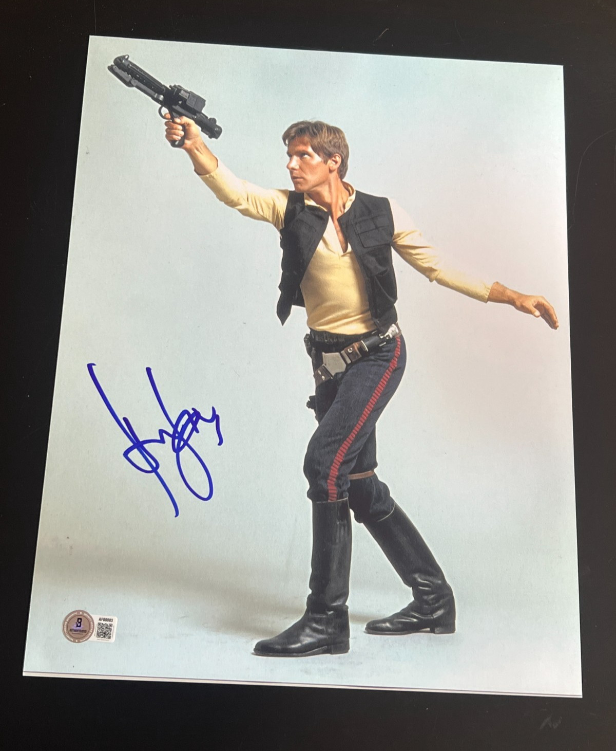 HARRISON FORD SIGNED AUTOGRAPH 11x14 PHOTO STAR WARS RETURN JEDI BECKETT BAS COA