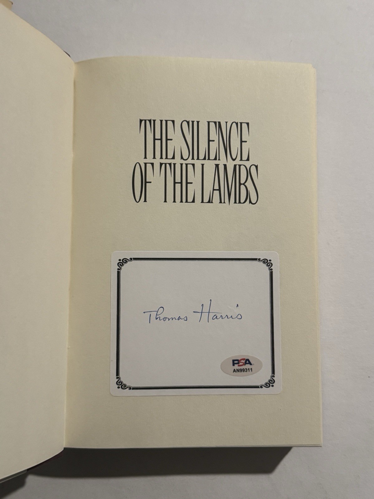 THOMAS HARRIS SIGNED SILENCE OF THE LAMBS 1st FIRST EDITION BOOK AUTHOR PSA COA