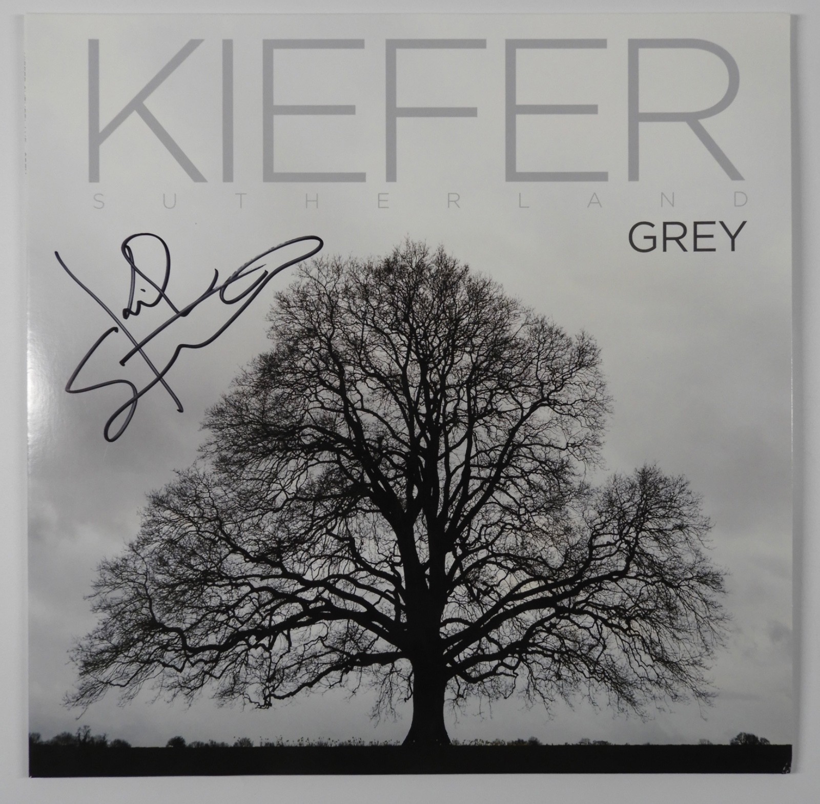 Kiefer Sutherland JSA Signed Autograph Record Album Vinyl Grey